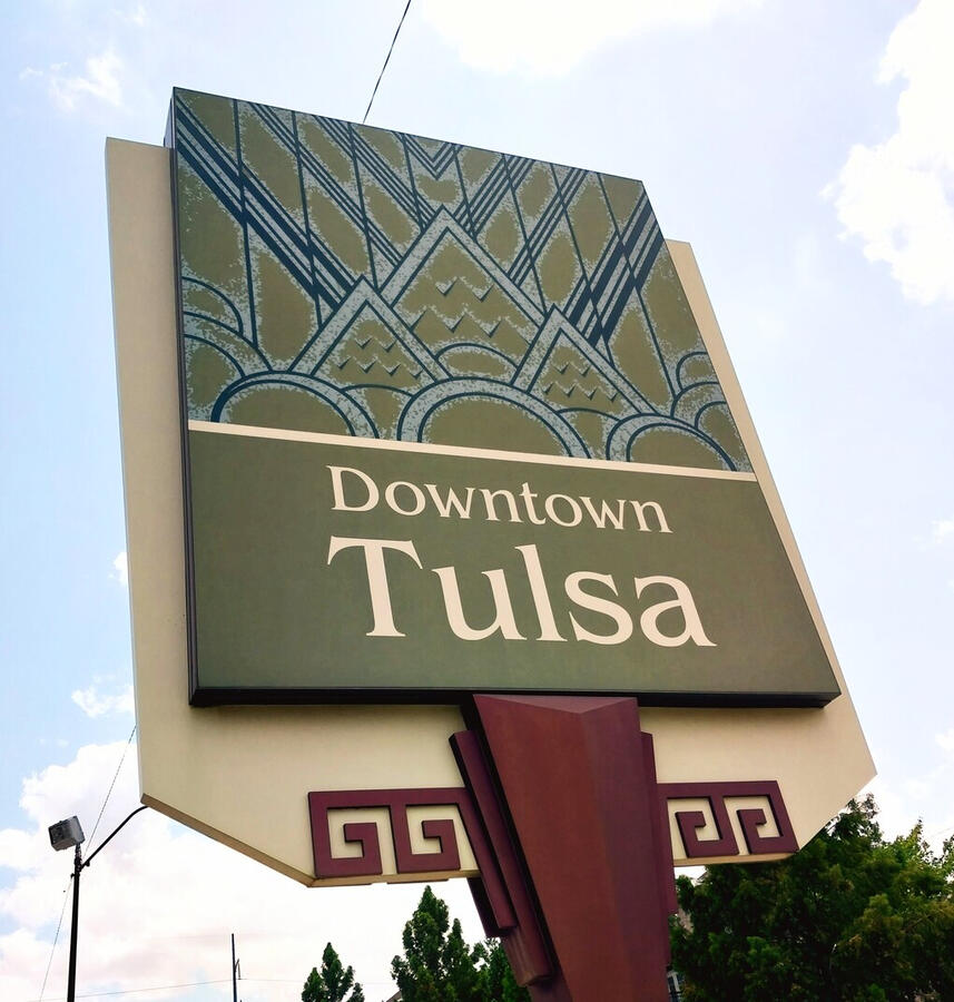 Tulsa city sign. Upper Level Bookkeeping offers bookkeeping to Tulsa and Bartlesville, and all 50 states.